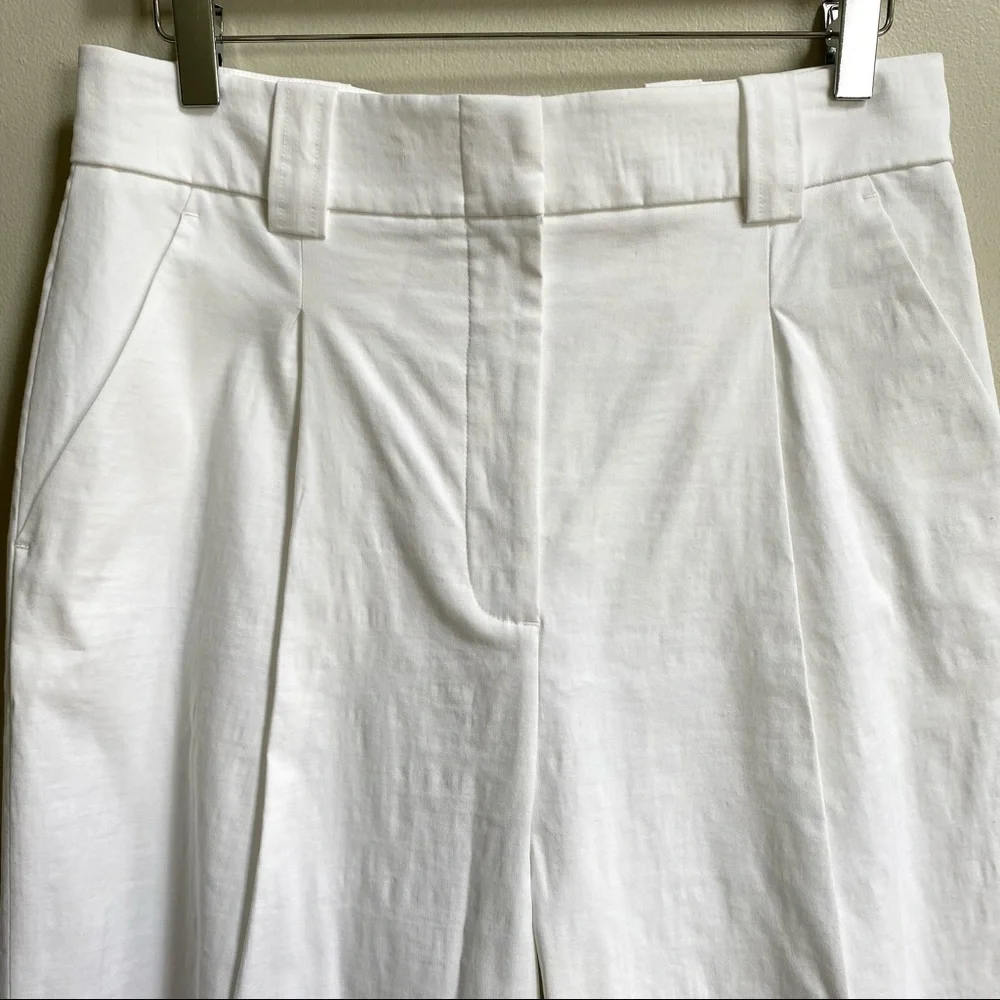 A.L.C. Gesso White Linen Blend Collin Pant Size 10